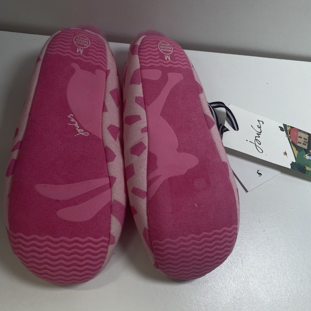 Joules Girl's Pink Giraffe Slippers Size Medium New! Grippy Sole Giftable - Picture 5 of 5